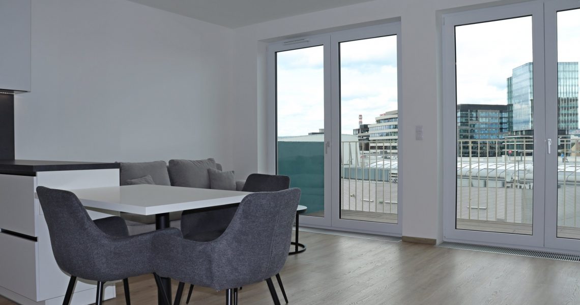 Pronájem bytu 2+kk, ul. Trnitá, Brno – Trnitá, garážové stání v ceně, balkon